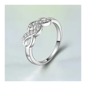 New Infinity Ring 925 Silver Eternity Ring Charms Best Friend Gift Endless Love Symbol Sterling Plata Rings for Women Jewelry