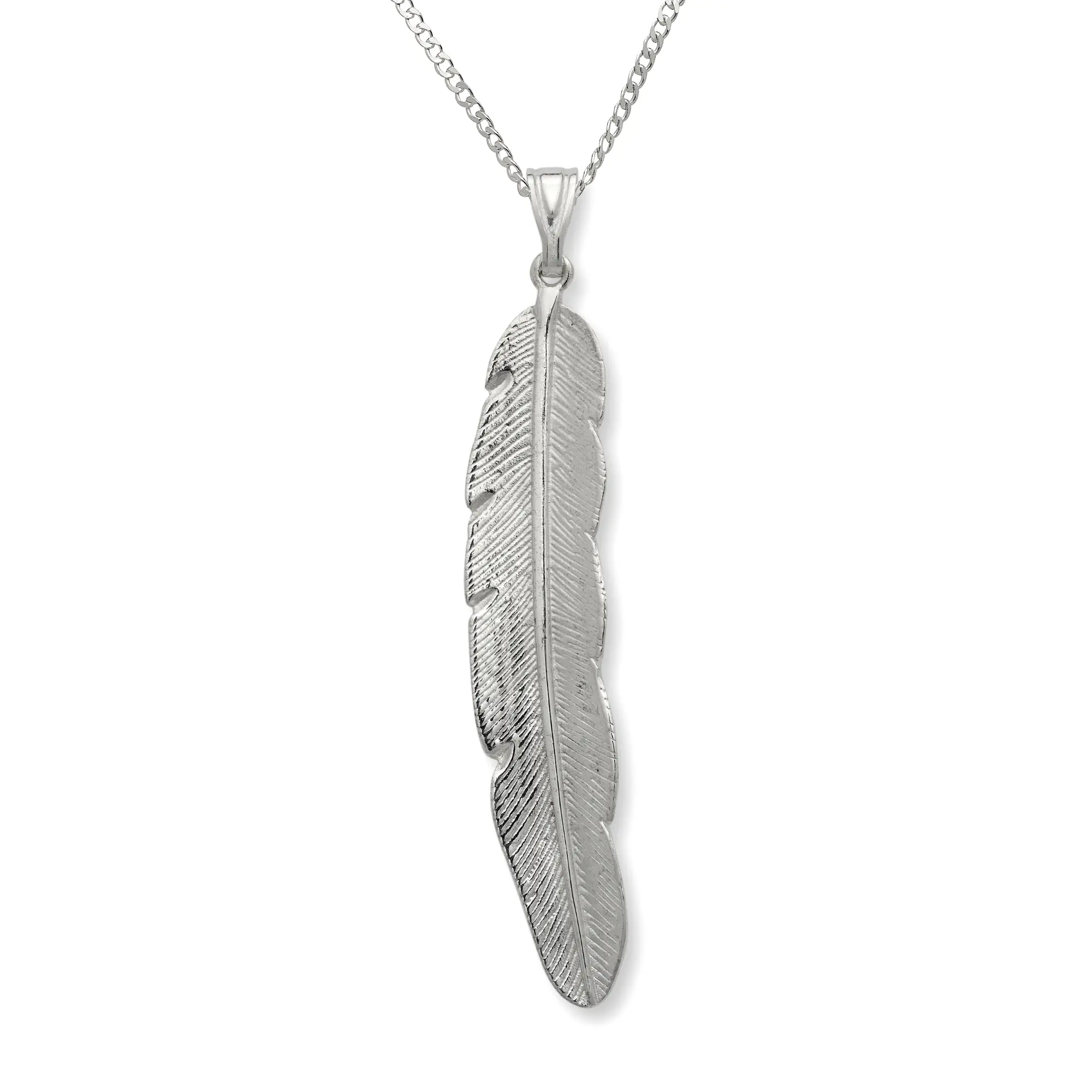 .925 Sterling Silver Large Angel Wing Pendant - 6.3g, 65x10mm Only Pendant, Unisex Handmade USA Better Jewelry, Brooklyn Cuban Chain Necklace, Gift-Ready for Adults