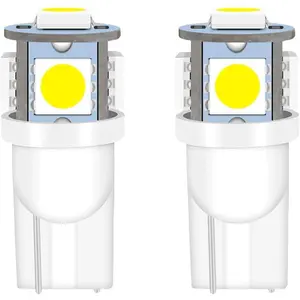 2PCS 194 5SMD 5050 Chips LED License Plate Tag Bulbs 6000K White 12V, Replacement Wedge 168 T10 2825 Bulb for Car Interior Dome Map Door Courtesy Lights