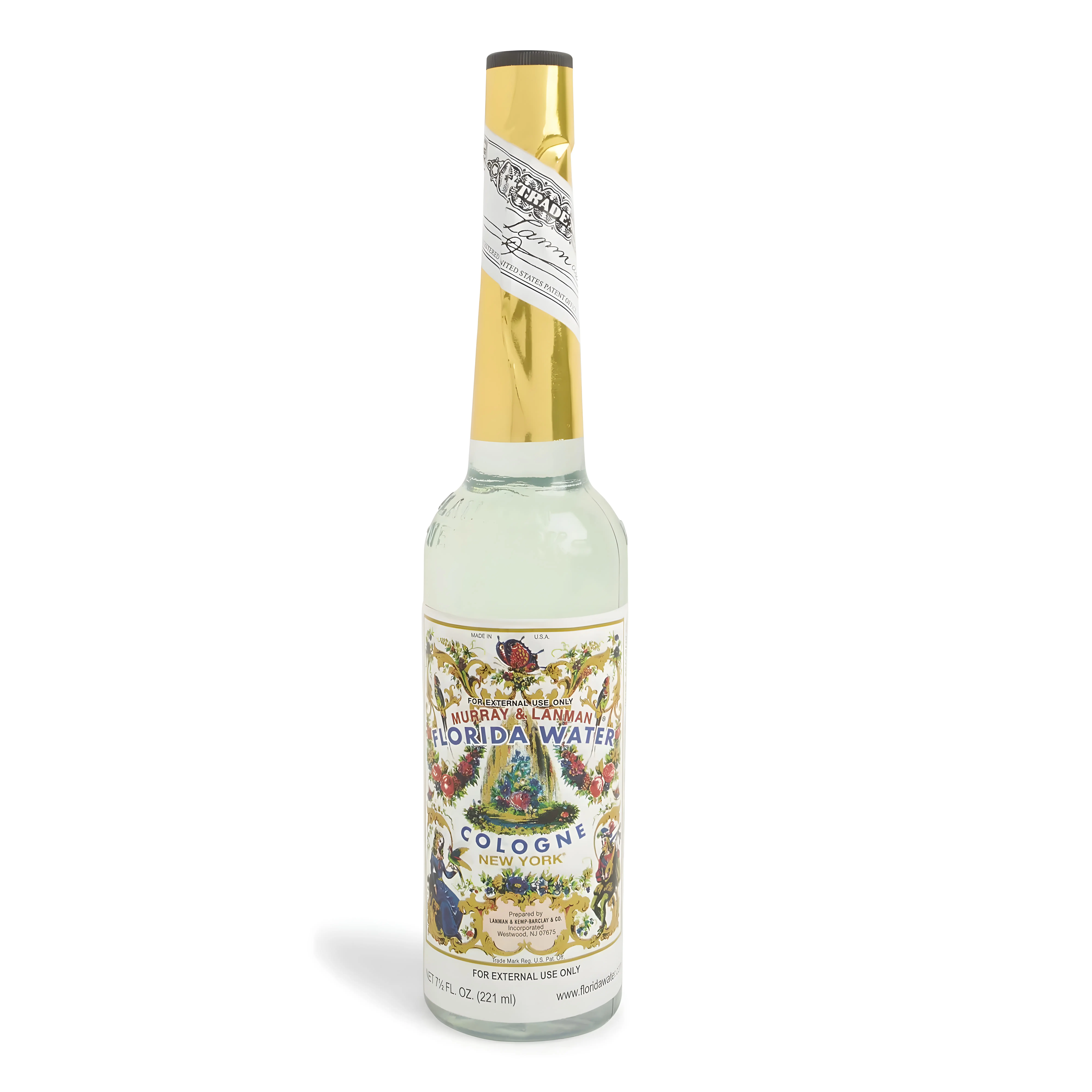 Unisex Murray & Lanman L&K Florida Water Cologne, 7.5 oz, Light Floral Notes, Lemon Notes, Cooling, Calming, Made in the US