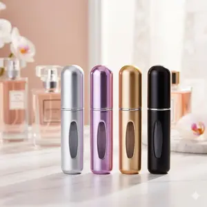 Refillable Mini Perfume Atomizer 5ml, Portable Travel Size Leak-Proof Spray Bottle for Women Men, Ideal Gift for Friends Couples Family, TSA Compliant Airplane Accessory.