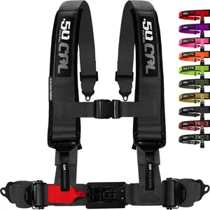50 Caliber Racing EZ-Adjust 4 & 5 Point Harness with Ultra Kush Padding & Quick Release Latch for Race-Ready Comfort