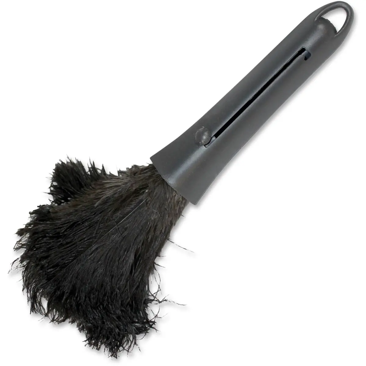 212 MAIN Retractable Brown Ostrich Feather Duster - Plastic, Lightweight, with Hang-Up Hole for Household Cleaning