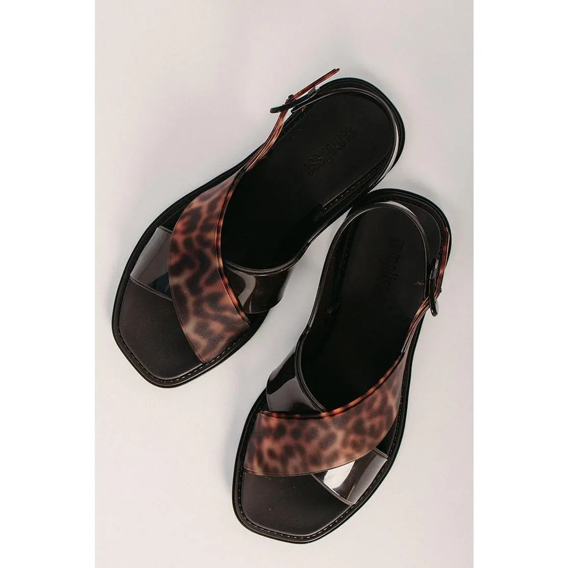 Melissa: Cleo Sandal in Brown Tortoise Melissa: Cleo Sandal in Brown Tortoise