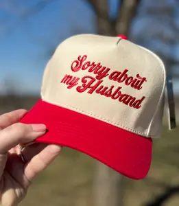 Sorry About My Husband Embroidered Trucker Hat, Funny Hat, Gift for Her