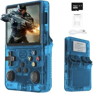 Purple, blue RetroPocket R36S Retro Handheld Game Console - 15000+ Games, 3.5" HD IPS Screen, 64GB Storage, 26+ Emulators, Long Battery Life, Portable Nostalgic Gaming Device