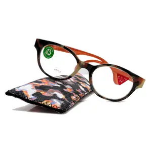 Sally, (Premium) Reading Glasses High End Readers +1.25..+3 Magnifying Glasses, Round Optical Frames (Tortoise Brown Orange) NY Fifth Avenue Unisex Lightweight