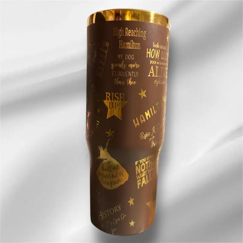 Ham Tumbler | 40oz Gold Laser Engraved Cup Dawn