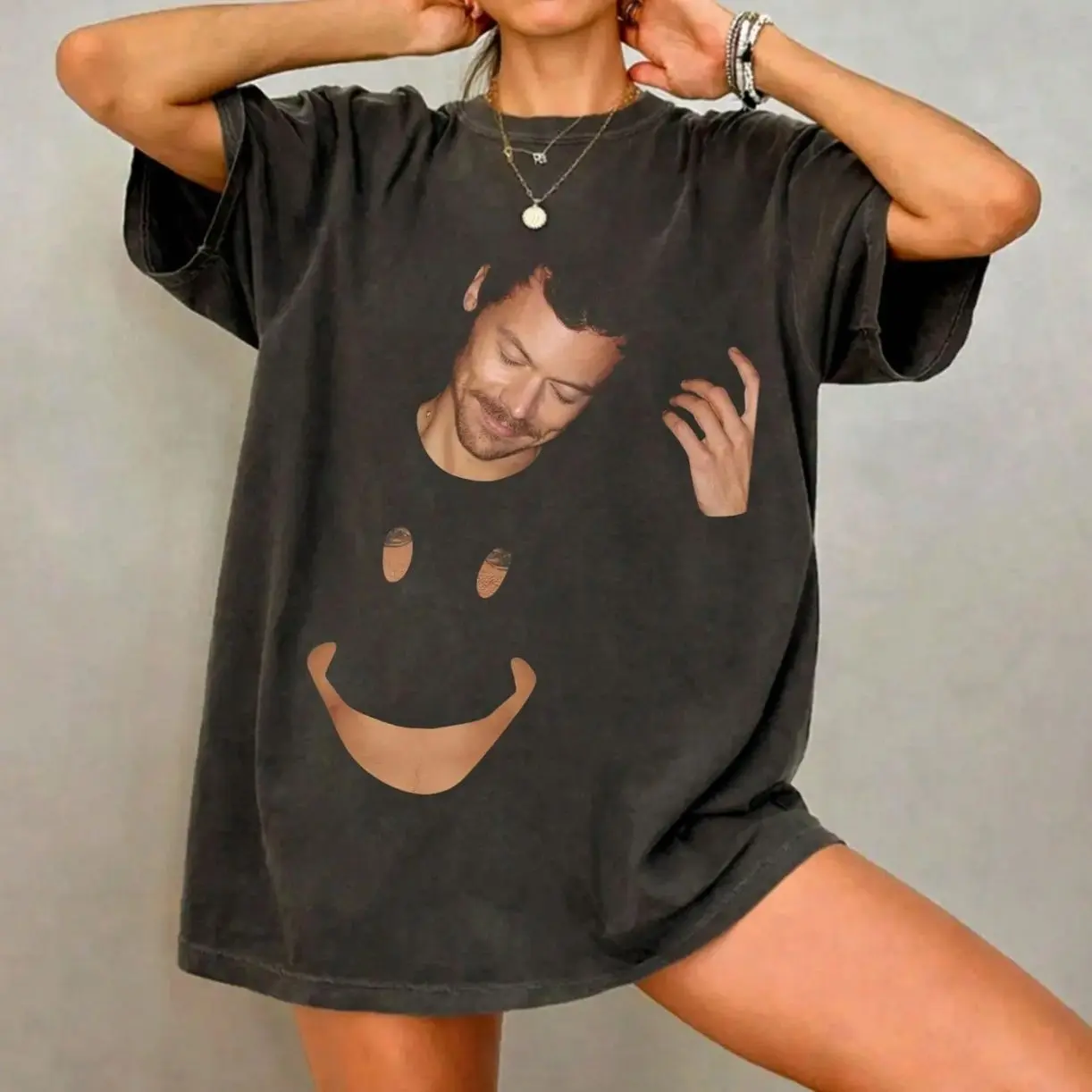 Harry Styles Together Smiling Face Shirt, Harry Styles Together Tour 2026 Tee, Vintage HS Graphic Shirt, Retro Pop Music Fan Apparel 8DN4U