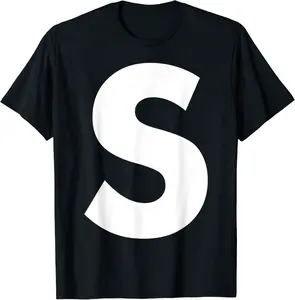 Family Matching Halloween Carnival Letter S Capital Alphabet T-Shirt - Ajitasirba Shop 42B0BJQP8V13