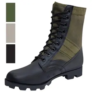 ROTHCO Jungle Boots 8 Inch - Military Tactical Boot Style for Men, Breathable Canvas/Nylon with Steel Shank and High Ankle Support - Closed, Leather Tactical Boots