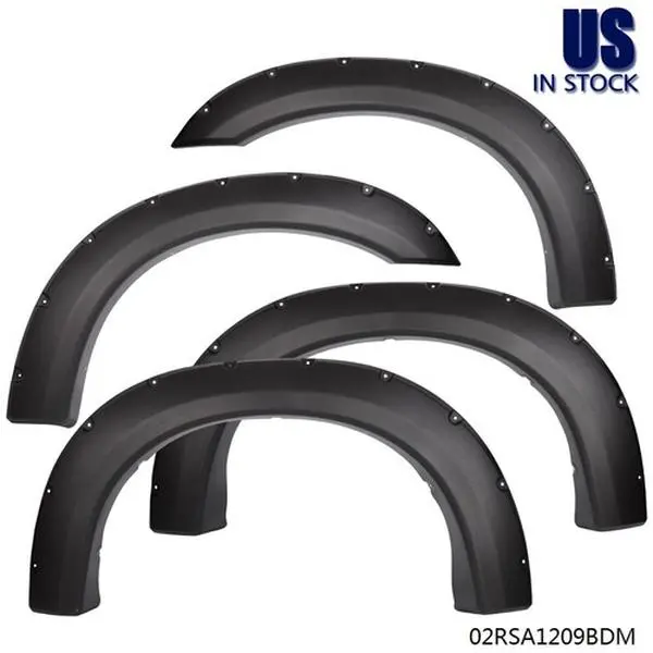 4X Fender Flares Pocket Rivet Style Fit For Ford Super Duty F250 F350 1999-2007 G-PLUS