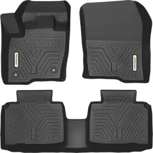 OEDRO Floor Mats Compatible with 2015-2024 Ford Edge, Custom Fit Black TPE Floor Liners 1st & 2nd Row
