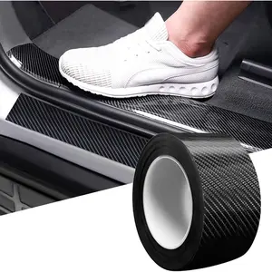 Door Edge Guards For Car, Door Sill Protector, 2.7In x 33Ft 5D Carbon Fiber Wrap Film, Vinyl Automotive Wrap Film Anti-Collision Fits for Most Vehicles (Black)