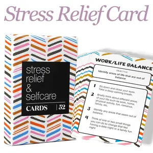 Stress Relief Self-Care Guided Meditation & Tips Cards, Designed Specifically for Women Seeking to Prioritize Their Mental And Emotional Well-Being