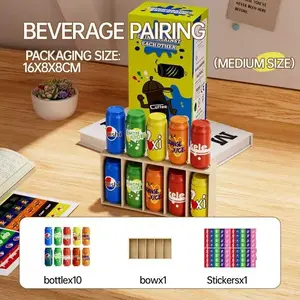 Cross-Border Fun Guess Bottle Game, Drink Match Puzzle Board Game, Dual Player Interactive Family Toy, Educational and Engaging, Family Dice Game, Drinking Board Games