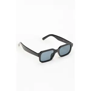 Pacsun Men's Black Rectangle Sunglasses