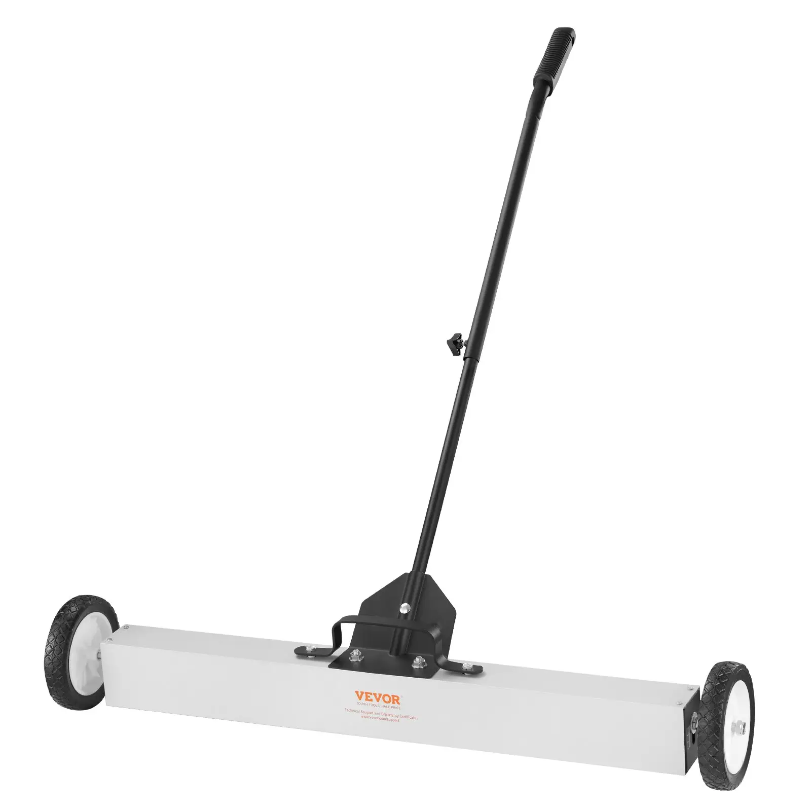 VEVOR 55Lbs Rolling Magnetic Sweeper with Wheels,Push-Type Magnetic Pick Up Sweeper, 24-inch Large Magnet Pickup Lawn Sweeper with Telescoping Handle,