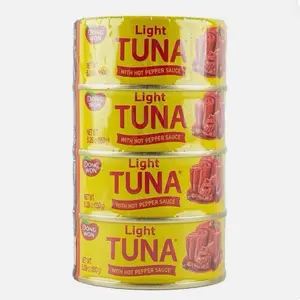 Dongwon Canned Light Tuna with Hot Pepper Sauce 4pk