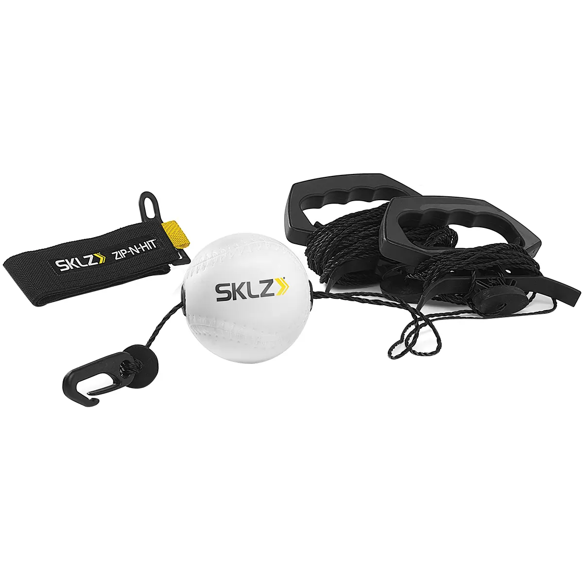 SKLZ Zip-N-Hit Pro Baseball Batting Trainer, Portable Pitching Machine for Solo Batting Practice, Improves Swing and Increases Power, Acts As Pitching Machine, Develops Confidence, Swing Aid Baseball Training Equipment, Training Tool, Pitch Variety, Zip M