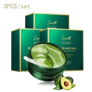 （3Pcs） Avocado Moisturizing Eye bagMask,60pcs/set Under Eye Mask,Soothing and Relaxing Eye Care，Eye Care Product for Dark CirclesEye Bags, Skin Care Products Moisturizer Comfort