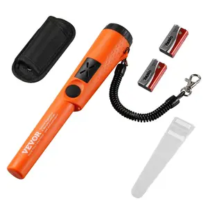 VEVOR Metal Detector Pinpointer, IP68 Fully Waterproof Handheld Pin Pointer Wand, 4.5 Detection Depth, 3 Modes, LCD Screen, Treasure Hunting Probe with Holster and 9V Battery, for Adults and Kids