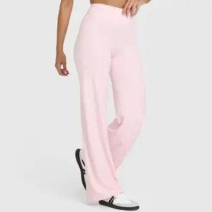 ZhouruSports Casual Pants, High Elastic High Waist, Belly Contracting Wide Leg Pants, Peach Hip, Slim Yoga, Straight-Leg Pants Womenswear Bottom linen pants baggy sweatpants cargo pants women vacation outfits women pantalones de mujer going bottoms