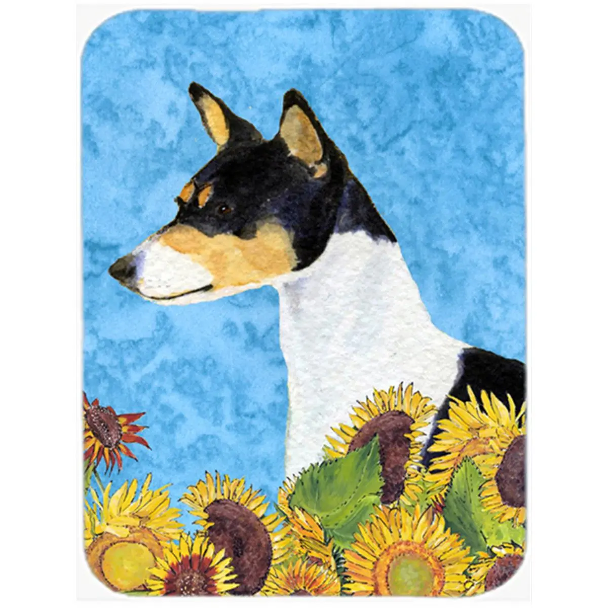Basenji Large Glass Chopping Board