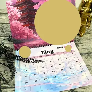 Calendar, 2026 Travel Calendar, Monthly Calendar, wall Calendar Illustrated 12 Month Calendar Wall Decor
