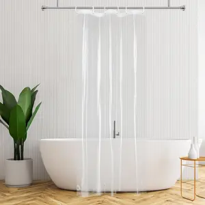 Aoohome Stall Clear Plastic Shower Curtain Liner, 36X72 Premium Light Weight EVA 4G Plastic Bathroom Shower Liner with Rustproof Metal Grommets and 3 Magnets for Shower Stall(No Hooks) AooHome