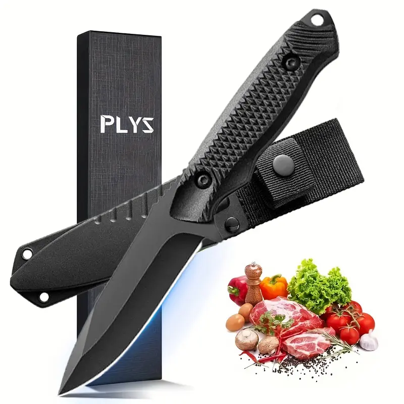 Fixed Blade Knife with Sheath - The Ultimate Portable Pocket Knife for Outdoor Adventures and Culinary Enthusiasts on the Go.Diving knife, tactical knife,Perfect for traveling, kitchen accessories,kitchen gadgets,Multi-Purpose Cutting Knife Survival Tools