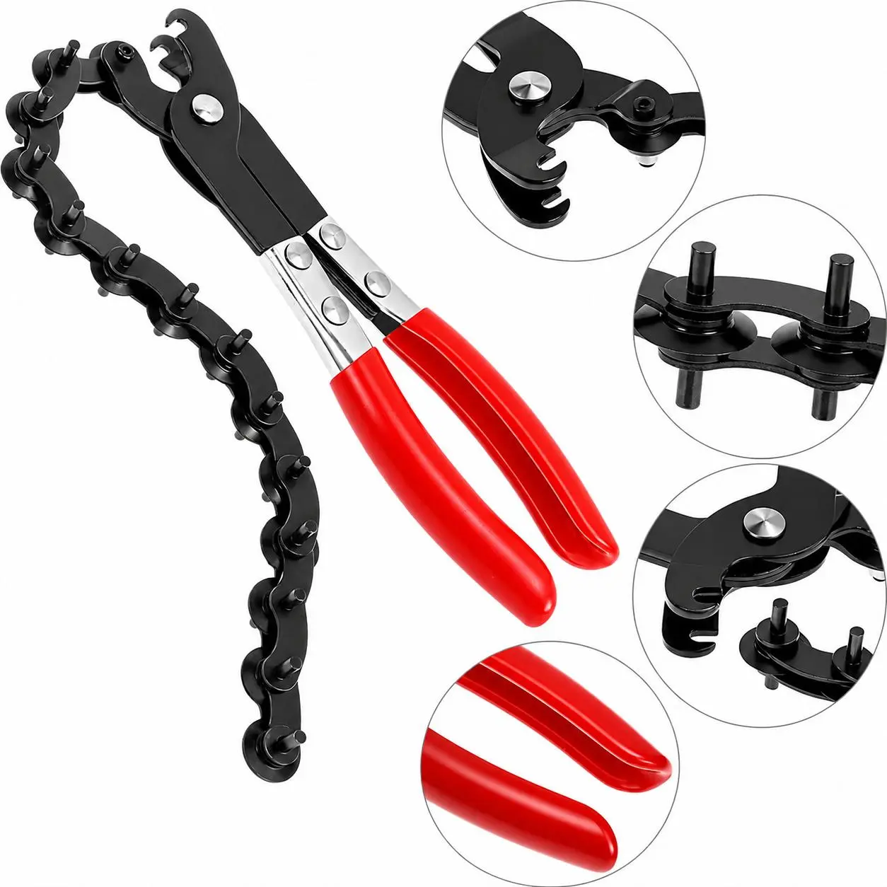 Exhaust Cutter - Precision Cutting Tool for 3/4" to 3-1/4" Pipes, Chain Muffler Pipe Cutter, Cushion Grip Pipe Cutting Tool for PVC Copper Exhaust Work
