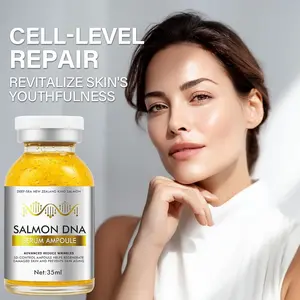 Salmon DNA Ampoule Microneedling Serum Anti-Wrinkle Scar Removal for Face Body 1.2Fl Oz Cell-Level Repair Revitalize Skin's Youthfulness