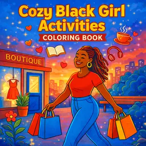 Cozy Black Girl Activities Coloring Book A Bold and Easy Coloring Book of Relaxing Everyday Moments — Celebrating Self-Care, Fun, and Relaxation for Every Black Woman