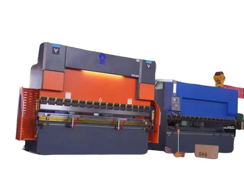 125T 3200 High Precision CNC Bending Machine with E21 System, Anti-Torque & Electronic Load Resistance, Ball Screw Linear Guide, Rear Guardrail, Side Guardrail, Ft Switch, Free Mold Kit for Aluminium & Carbon Steel Processing (Orange-Gray), Front Support