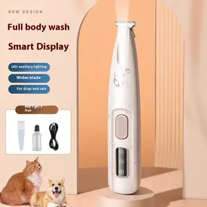 New Pet Paw Trimmer 1Pack,Rechargeable Quiet Hair Trimmer For Pets,Professional Pet Grooming Kit - Cordless Waterproof Clippers With LED For Precision Trimming,Ideal For Home Grooming Pet Hair