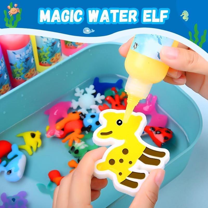 Aqua Fairy Water Gel Kit for Kids, Magic Water Elf Toy Kit with 20 Colors Magic Gel, Aqua Fairy kit with 10 Shape Molds, Crate Your Own Magic Elf Kits Water Pets Craft Kits for Kids