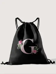 Letter G Pattern Christmas Packaging Bag, Multi-Purpose Storage Bag, Portable Travel Dustproof Bag, Baby Diaper Bag, Jewelry Cosmetic Bag