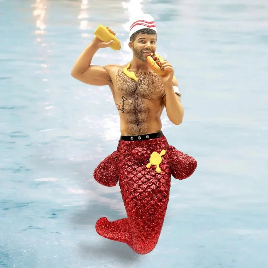 Messy Wiener Merman Ornament