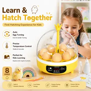 8-Egg Incubator for Home Learning – Automatic Egg Turning, Accurate Temp, High Hatch Success, Perfect Gift for Kids