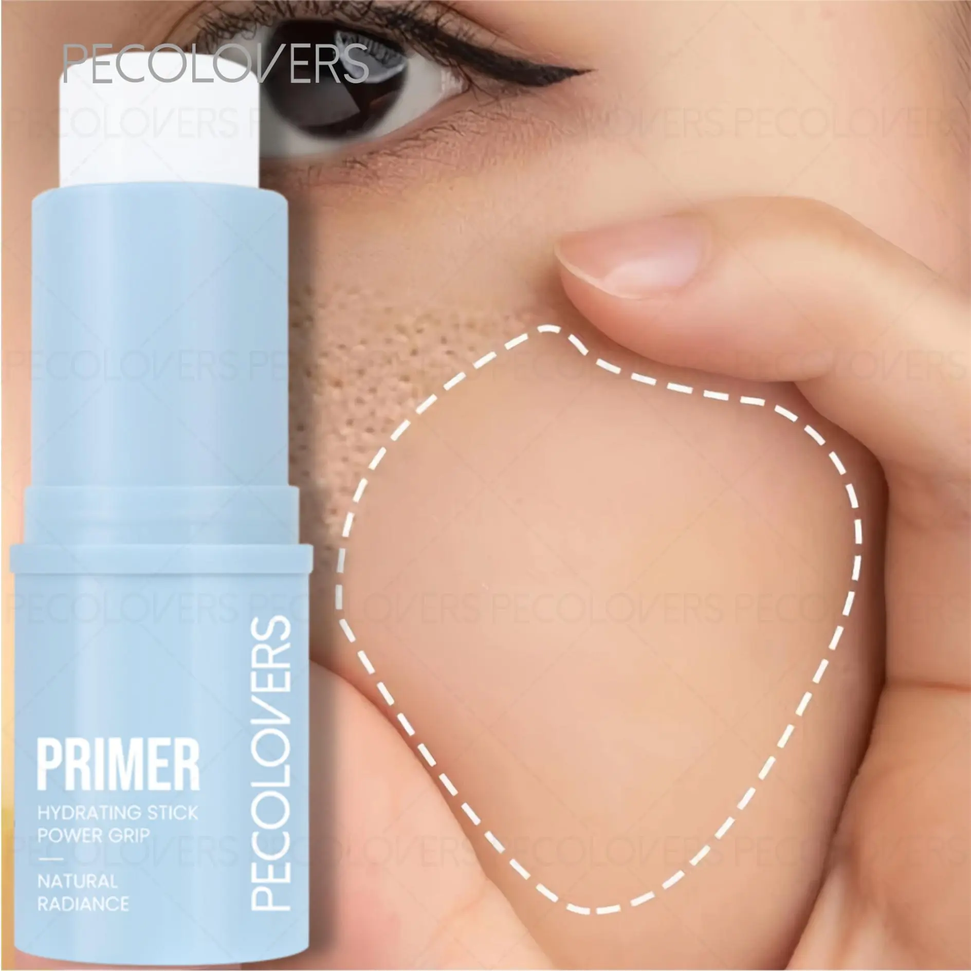 Waterproof Light Oil-control Makeup Base Face Concealer Primer Stick Cosmetic，Invisible Pore Primer Stick Pore Eraser
