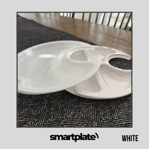 SmartPlate - White Plastic Reusable Plate (6pcs)