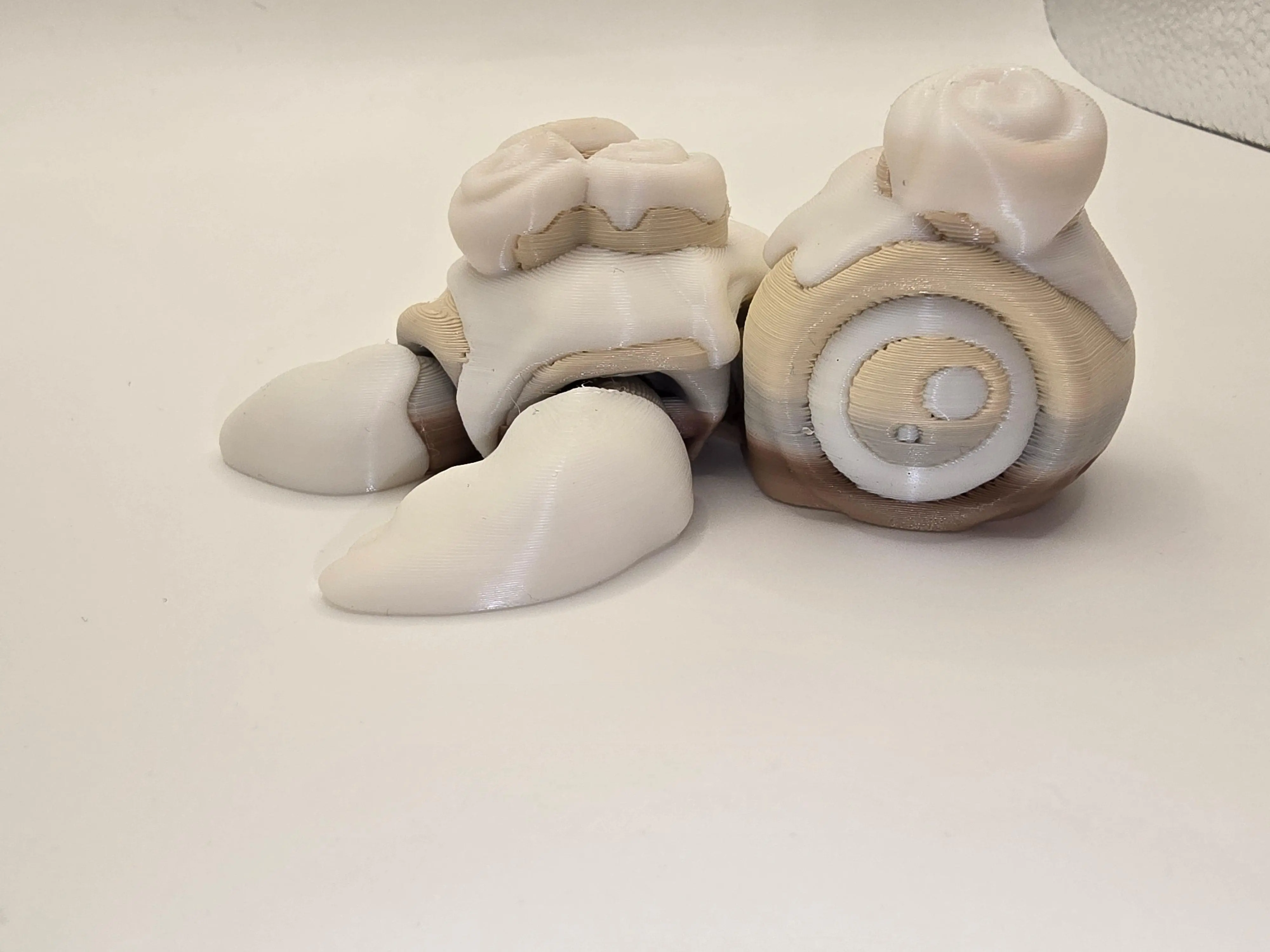 3D Printed Cinnamon Roll Turtle Fidget Toy, Stress Relief Fidget for Adults