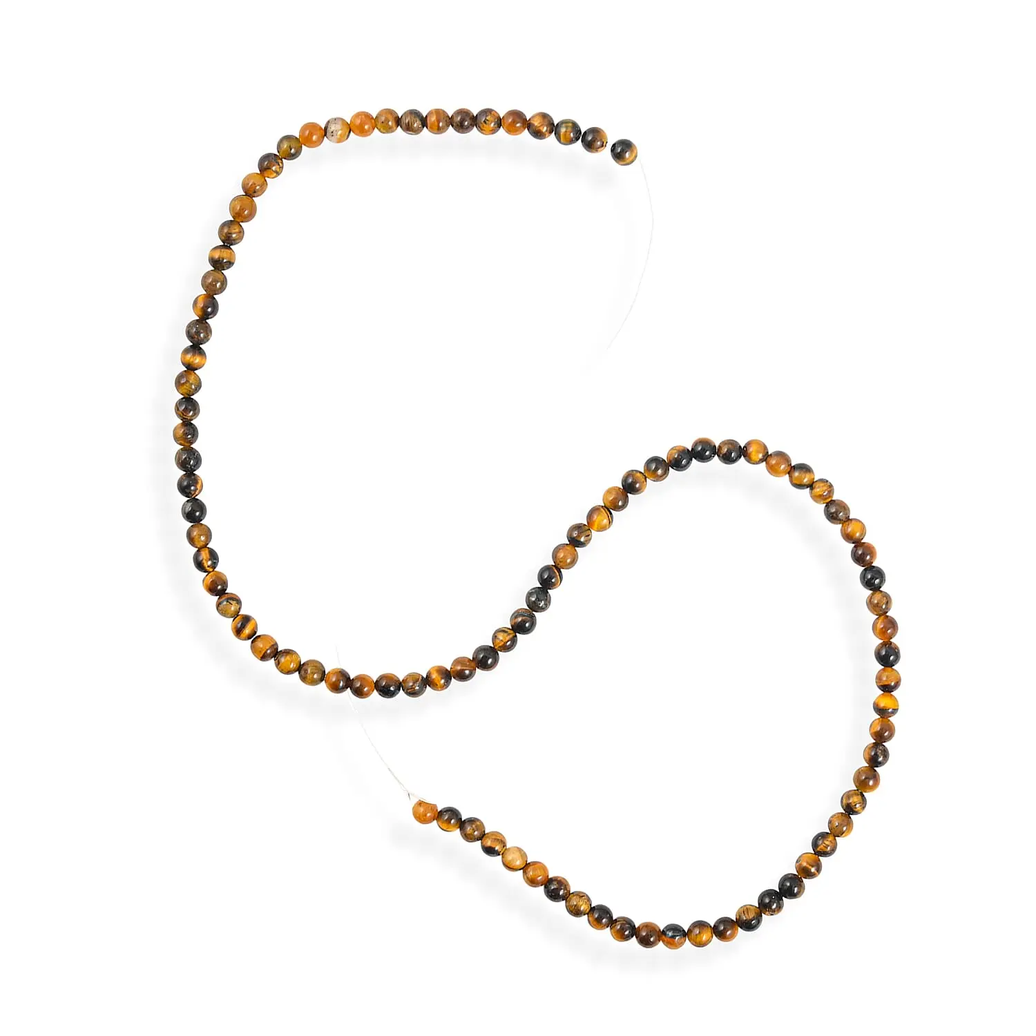 GCS Round Tigers Eye Beaded Strand (16 Inches) 45.50 ctw