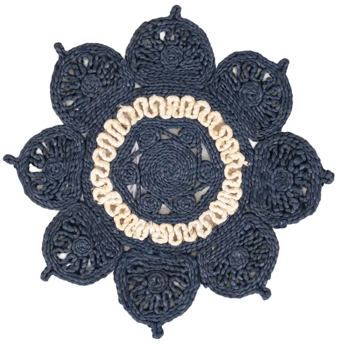 Navy Blue and White 2' x 2'