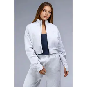 Scuba Tech Cropped Zip Up Jacket