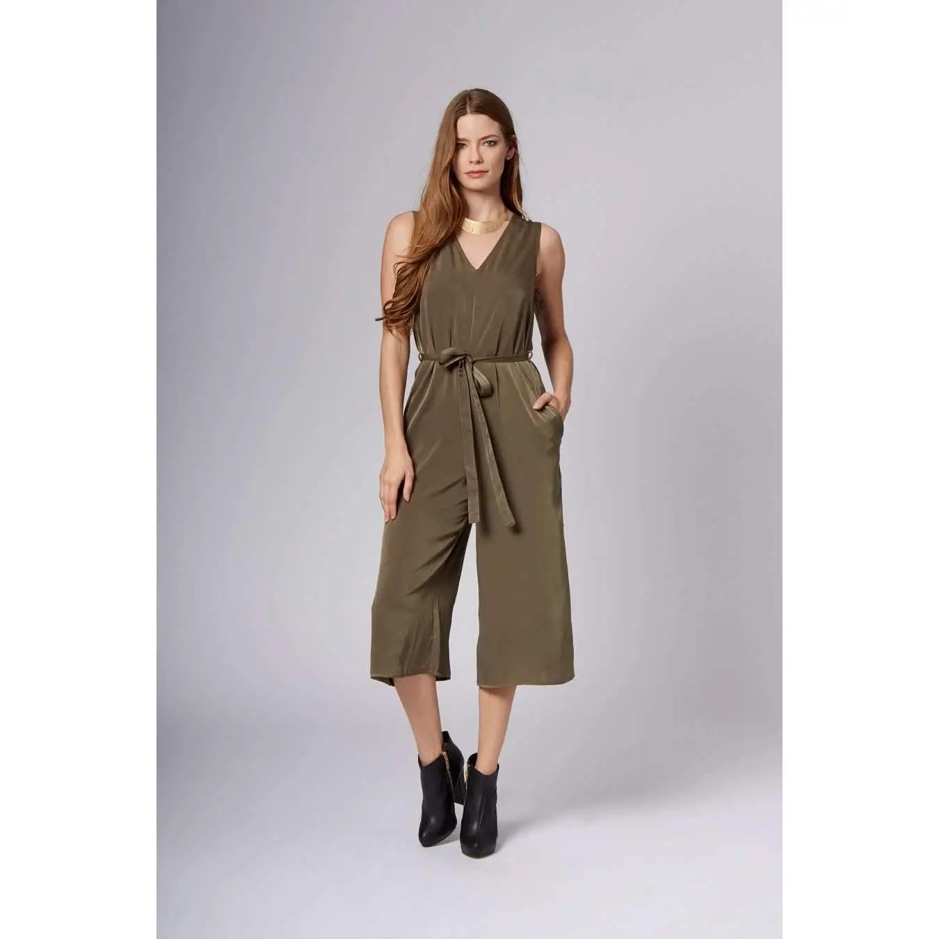 Lisa Olive Midi Jumpsuit
