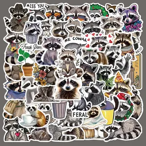 50 Cartoon Animal Sloth Graffiti Stickers, Perfect for Scrapbooks, Journals, Laptops, Water Bottles, Cars, Positive Message Gifts