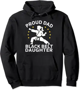 Funny Proud Dad Black Belt Daughter Karate Dad Fathers day Pullover Hoodie - Terrancecar Shop 61B0D24K9RR1