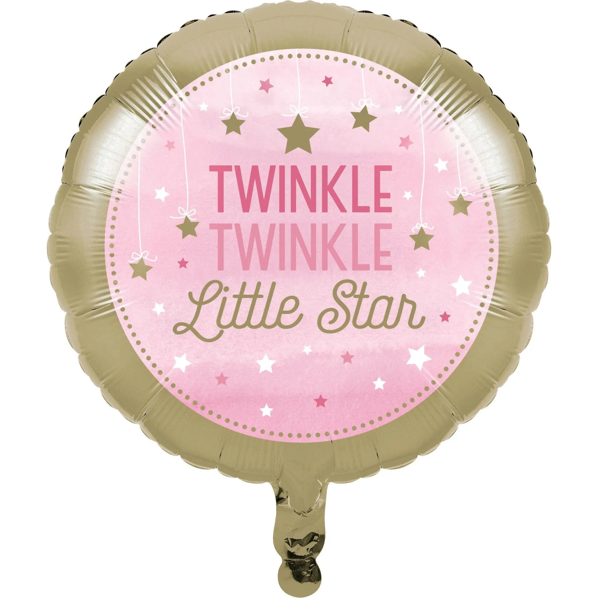 Pink & Gold "Twinkle Twinkle Little Star" Balloon